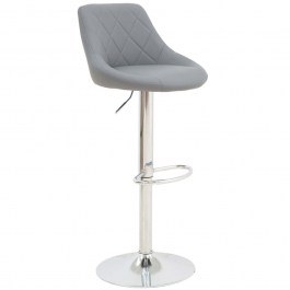 Bar Stool Boronez 292-000033 47x49x112cm Grey-Chrome GREY