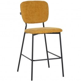 Σκαμπό Μπαρ Cathair Mπουκλέ 029-000312 48x54x100cm Yellow YELLOW