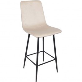 Bar Stool Grato 029-000411 43,5x55x114cm Beige-Black BEIGE