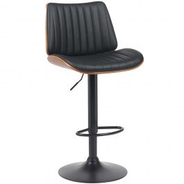 Bar Stool Amani 332-000020 50,5x54x87,5/107,5cm Walnut-Black WALNUT-BLACK