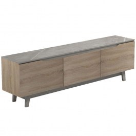 Έπιπλο Τηλεόρασης Kasandra 230-000080 180x35x48,5cm Marble Effect Grey-Sonoma SONOMA-GREY