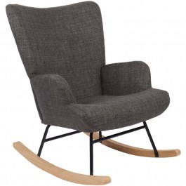 Πολυθρόνα Κουνιστή Jianna 393-000005 79x64x89cm Anthracite-Natural ANTHRACITE