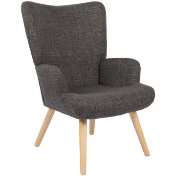 Πολυθρόνα - Μπερζέρα Gerlina 393-000001 71x64x94cm Anthracite-Natural