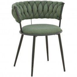 Armchair Alkia I 029-000382 57x58,5x72cm Khaki-Black KHAKI