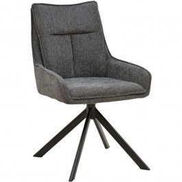 Swivel Armchair Konelian 292-000094 54x63x88cm Anthracite-Black ANTHRACITE