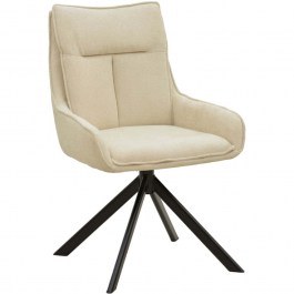 Swivel Armchair Konelian 292-000095 54x63x88cm Beige-Black BEIGE