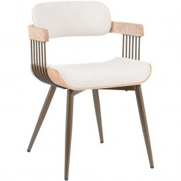 Armchair Cameo 332-000027 53x49,5x75,5cm Bronze-Beige BEIGE