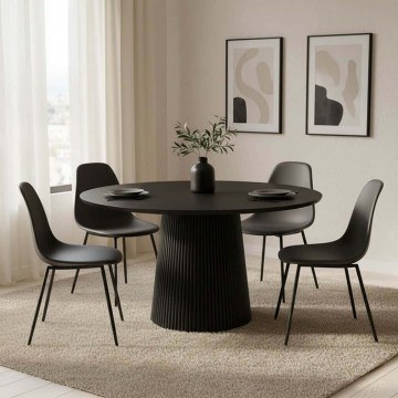 Table Tully 379-000037 D120x75cm Black