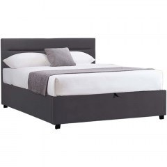 Bed With Storage Space Molito (For Mattress 120x200cm) 006-000057 128x214x91cm Anthracite