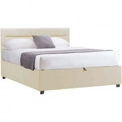 Κρεβάτι Με Αποθηκευτικό Χώρο Molito (Για Στρώμα 120x200cm) 006-000058 128x214x91cm Ecru