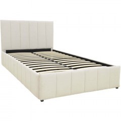 Κρεβάτι Με Αποθηκευτικό Χώρο Snuggle (Για Στρώμα 120x200cm) 388-000019 128x212x100cm Beige