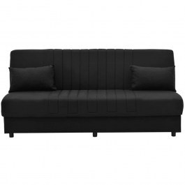 Sofa - Bed Three-Seater With Storage Space Romina 328-000026 190x85x90cm Black BLACK