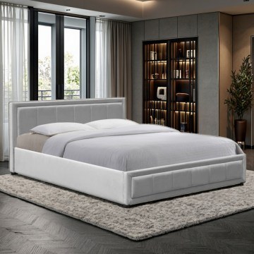 Bed With Storage Space Huga (For Mattress 160x200cm) 388-000014 167x216x85cm Grey