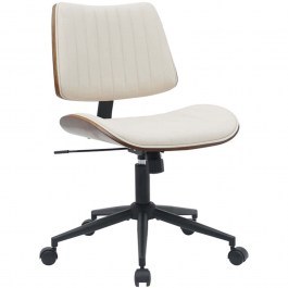 Office Chair Amani 332-000012 52x54x90,5cm Beige-Walnut BEIGE