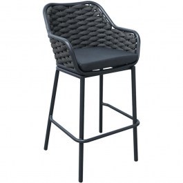 Bar Stool Zuki 373-000008 55x54x109cm Grey GREY