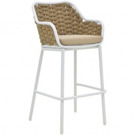 Bar Stool Zuki 373-000009 55x54x109cm Natural-White NATURAL-WHITE