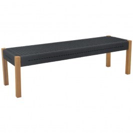 Bench Uma 340-000013 120x45x40cm Black BLACK