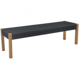 Bench Uma 340-000015 150x45x40cm Black BLACK
