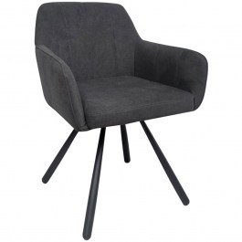 Πολυθρόνα Kinuz 392-000028 55x60x86cm Anthracite ANTHRACITE