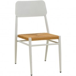 Καρέκλα Giardino 404-000016 45x56x82cm White-Natural WHITE
