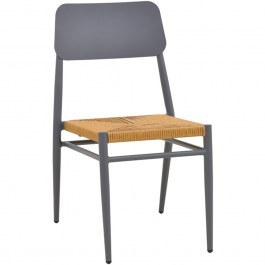 Καρέκλα Giardino 404-000018 45x56x82cm Anthracite-Natural ANTHRACITE