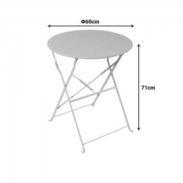 Folding Garden Table Bistro 400-000005 D60x71cm Anthracite