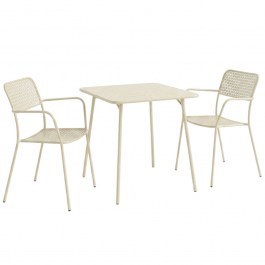 Τραπεζαρία Κήπου Moraja Federal (Σετ 3Τμχ) 200-001693 70x70x73cm Cream CREAM