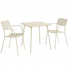 Τραπεζαρία Κήπου Moraja Federal (Σετ 3Τμχ) 200-001693 70x70x73cm Cream