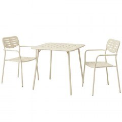 Τραπεζαρία Κήπου Moraja Deraby (Σετ 3Τμχ) 200-001692 70x70x73cm Cream