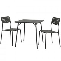 Garden Dining Set Moraja Deraby I (Set 3Pcs) 200-001691 70x70x73cm Black