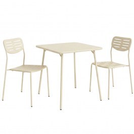 Τραπεζαρία Κήπου Moraja Deraby I (Σετ 3Τμχ) 200-001694 70x70x73cm Cream CREAM