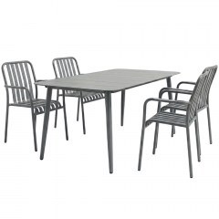 Τραπεζαρία Κήπου Heven Vista (Σετ 5Τμχ) 200-001617 150x80x72cm Anthracite