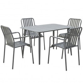 Τραπεζαρία Κήπου Heven Vista (Σετ 5Τμχ) 200-001615 120x70x72cm Anthracite ANTHRACITE