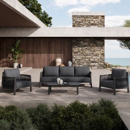 Σαλόνι Κήπου Feralda (Σετ 4Τμχ) 394-000006 Anthracite ANTHRACITE