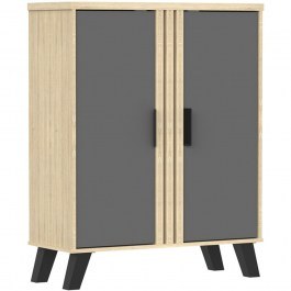 Παπουτσοθήκη Shoby 248-000031 70,5x30x91cm Anthracite-Sonoma SONOMA-ANTHRACITE
