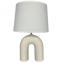 Table Lamp Archo 387-000007 D30x45cm 1xΕ27 60W Beige Inart BEIGE