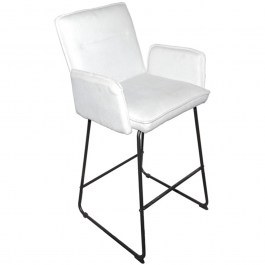 Σκαμπό Μπαρ Essential 029-000402 57x64,5x107cm White-Black WHITE