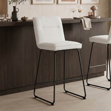 Bar Stool Essential 029-000393 53x64,5x107cm White-Black