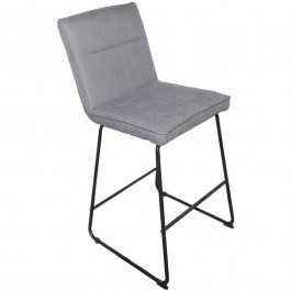 Σκαμπό Μπαρ Essential 029-000394 53x64,5x107cm Grey-Black GREY