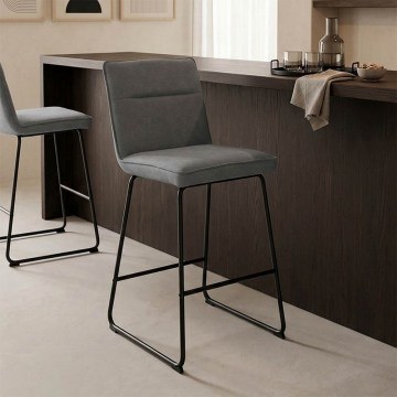 Bar Stool Essential 029-000394 53x64,5x107cm Grey-Black