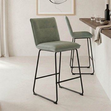Bar Stool Essential 029-000395 53x64,5x107cm Khaki-Black