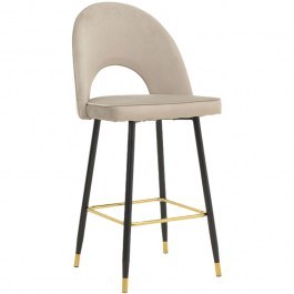 Σκαμπό Μπαρ Casenio 292-000123 48x50x107cm Beige-Black BEIGE