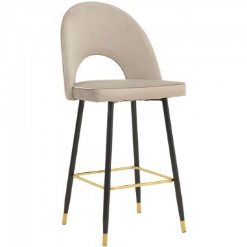 Bar Stool Casenio 292-000123 48x50x107cm Beige-Black