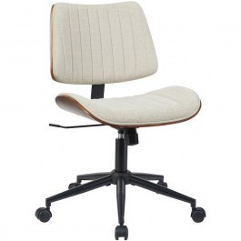 Καρέκλα Γραφείου Amani 332-000045 52x54x81/90cm Walnut-Beige BEIGE