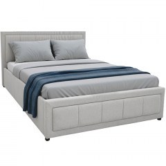 Bed With Storage Space Huga (For Mattress 120x200cm) 388-000012 127x216x85cm Grey
