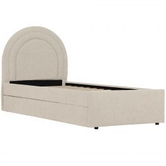 Κρεβάτι Arcuate Mπουκλέ (Για Στρώμα 90x200cm) 234-000025 107,5x214x115cm Beige