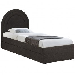 Κρεβάτι Arcuate Mπουκλέ (Για Στρώμα 90x200cm) 234-000026 107,5x214x115cm Anthracite ANTHRACITE