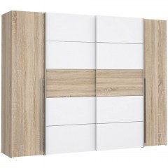 Ντουλάπα Τετράφυλλη Verzo 318-000006 270,5x61,5x210,5cm Oak-White