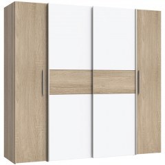 Ντουλάπα Τετράφυλλη Closet 318-000002 200x61,5x190,5cm Oak-White