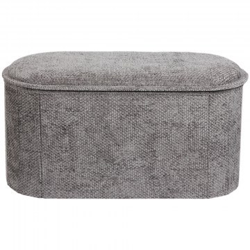 Stool With Storage Space Trebia 257-000051 76x38x38cm Grey